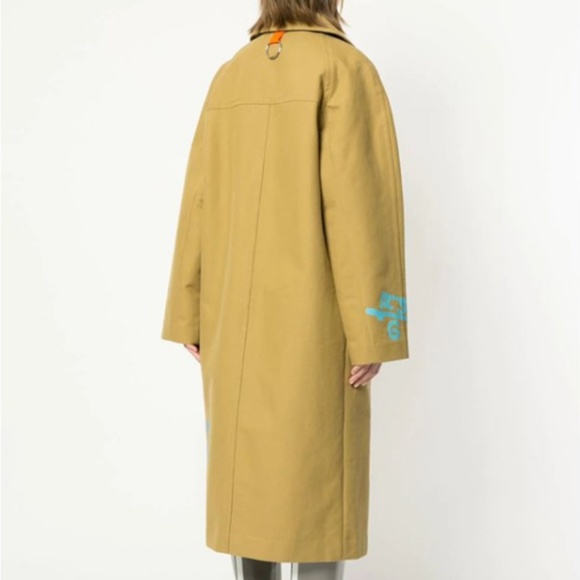 TIBI SCREEN PRINTED Double Breasted TRENCH Coat - Picture 4 of 8